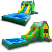 inflatable pool slide combo